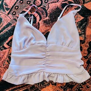 Boohoo Lilac Ruched Top